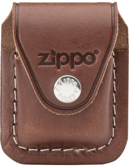 Kožené pouzdro Zippo se sponou – hnědé