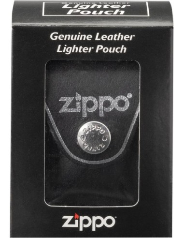 Kožené pouzdro Zippo s poutkem – černé