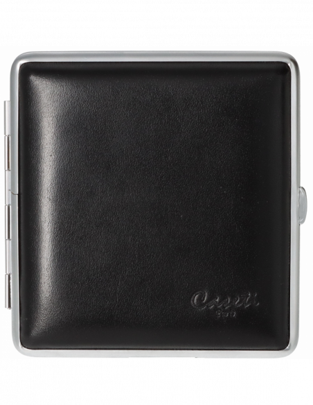 Caseti Leather Cigarette Case / 20 Cigarettes – Black