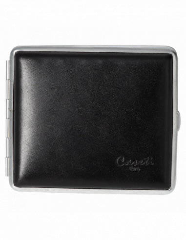 Caseti kožená tabatierka / 18ks - čierna