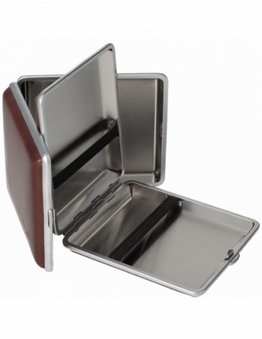 Caseti kožená tabatierka / 18ks - tmavohnedá