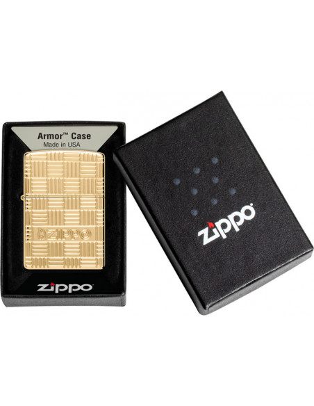 Zippo Armor Deep Carve Grid