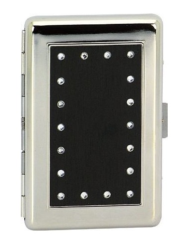 Kovová tabatěrka Studded černá