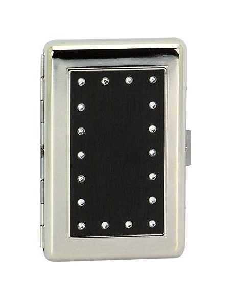 Kovová tabatierka Studded Čierna