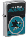 Zippo lighter with the San Jose Sharks team logo. Zippo is a metal gasoline lighter with a lifetime warranty and over 90 years of tradition. These quality lighters are made exclusively in the USA.