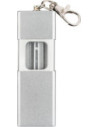 A small pocket ashtray that can be easily slid open and closed again after use to prevent anything from falling out.