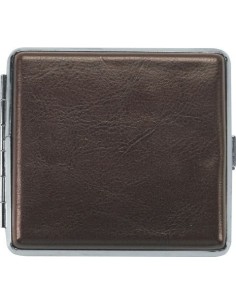 Faux Leather Cigarette Case Mocha