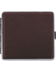 Brown Faux Leather Cigar Case