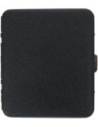 Metal cigarette case with a Black Crackle finish. The case holds 18 standard-size cigarettes.