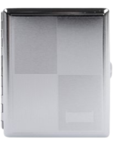 Tiles Engrave 100s Cigarette Case – Silver