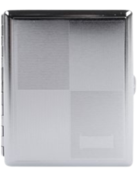 Tiles Engrave 100s Cigarette Case – Silver