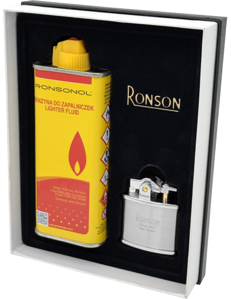 Ronson Nostalgia Silver Satin – gift set