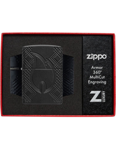 Zippo Armor Rivet Flame Design