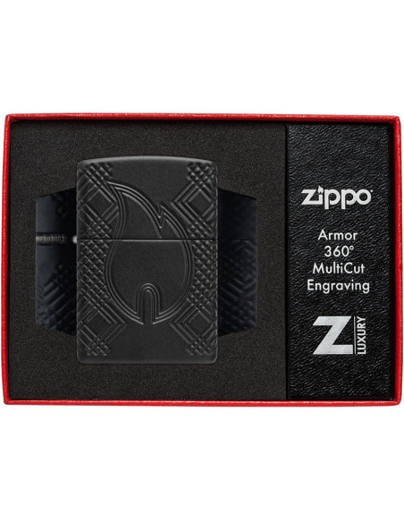 Zippo Armor Rivet Flame Design