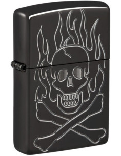 Zippo Armor Flaming Skull