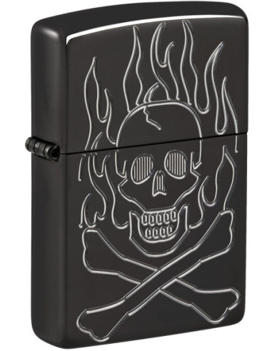 Zippo Armor Flaming Skull