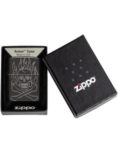 Zippo Armor Flaming Skull 2