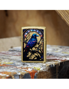 Zippo Stained Glass Raven 2