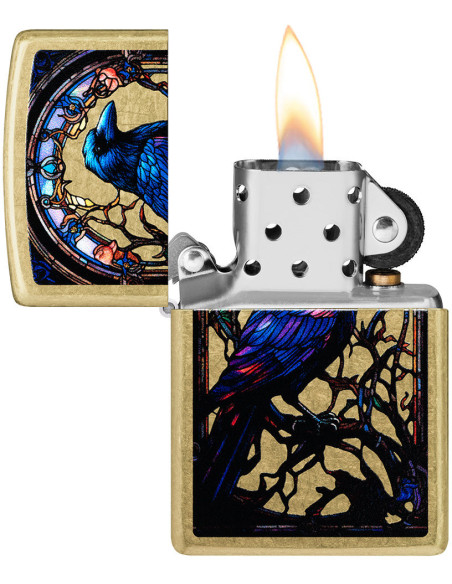 Zippo Stained Glass Raven