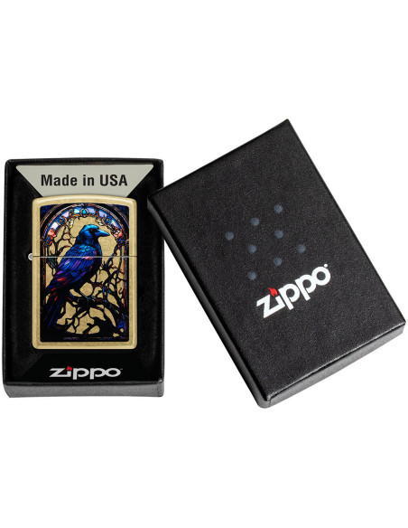 Zippo Stained Glass Raven