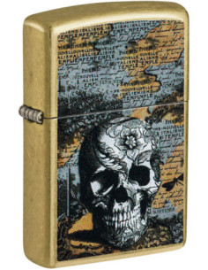 Zippo Floral Skull