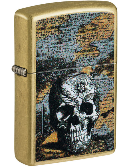 Zippo Floral Skull