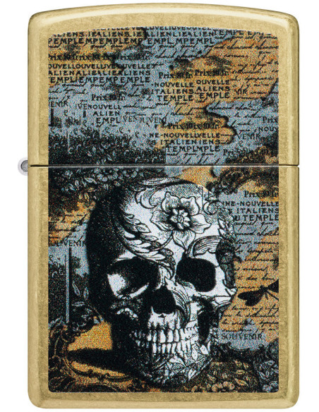 Zippo Floral Skull