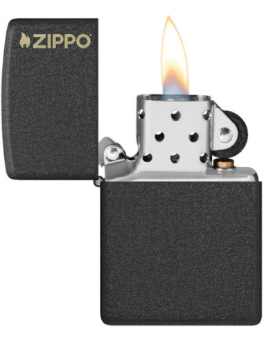 Zippo Black Crackle® Zippo Logo