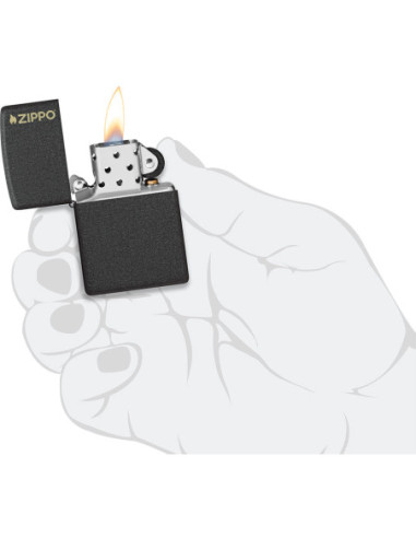 Zippo Black Crackle® Zippo Logo