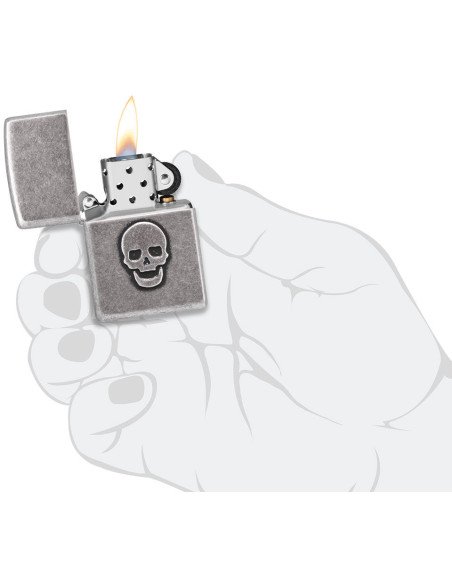 Zippo Stamped Skull