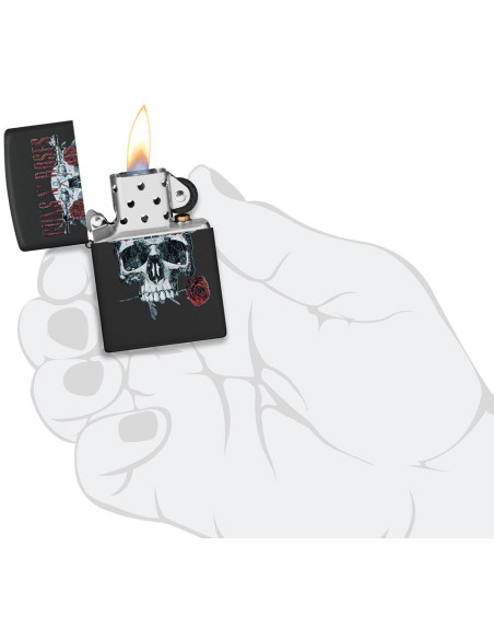 Zippo Guns N' Roses Flower Skull