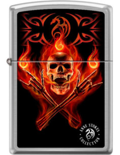 Zippo Anne Stokes Burning Skull