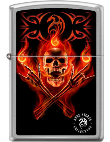 Zippo Anne Stokes Burning Skull