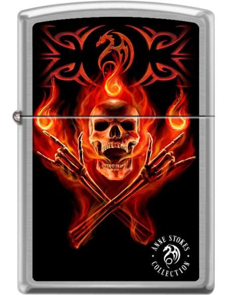 Zippo Anne Stokes Burning Skull