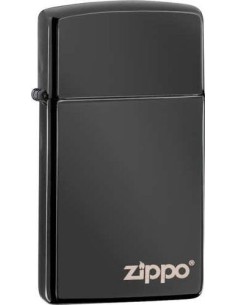 Zippo Logo Slim High Polish Black 26583