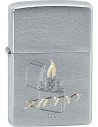 Klasický pochrómovaný zapaľovač s logom/nápisom Zippo.