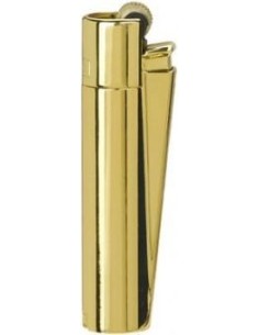 Shiny Gold Clipper Lighter