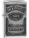 Zippo zapaľovač s vystúpeným logom Jack Daniels a nápisom Tennessee Whiskey.