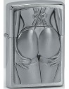 Zippo lighter with a woman motif.