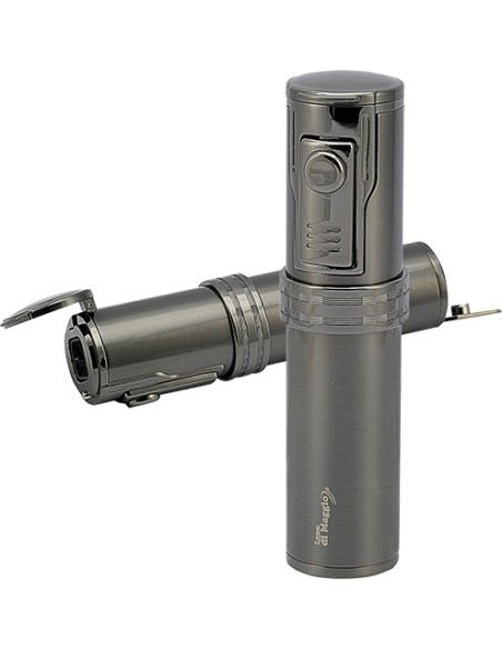 Stolní cigaretový zapalovač 5x plamen - šedá