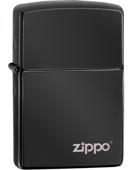 Zippo High Polish Black Logo 26332