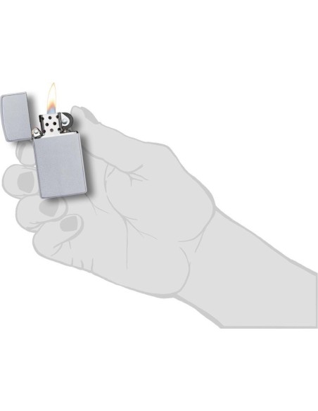 Zippo Slim Satin Chrome