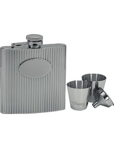 Ribbed ploskačka + 2 poháriky