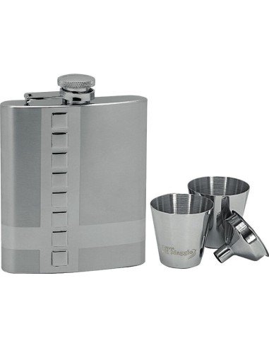 Cross hip flask + 2 cups