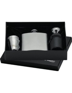 Street Chrome Hip Flask + 4 Shot Glasses 2