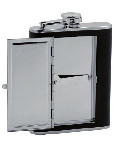 2-in-1 Hip Flask with Cigarette Case