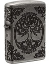 Zippo lighter with a tree of life motif. This is a collectible edition, featuring new engraving technology that allows for engraving around the entire lighter. Zippo is a metal gasoline lighter with a lifetime guarantee and more than 80 years of tradition. These high-quality lighters are exclusively manufactured in the USA.