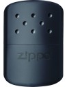 Black Zippo hand warmer. Keeps warm for up to 12 hours on a single fill.