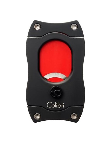 Colibri S-Cut Black/Red Cigar Cutter
