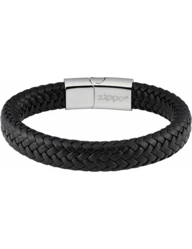 Zippo Braided Leather Bracelet 20cm